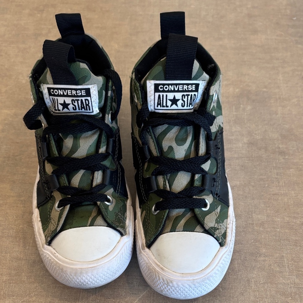 Converse Kids Green Camouflage Sneakers